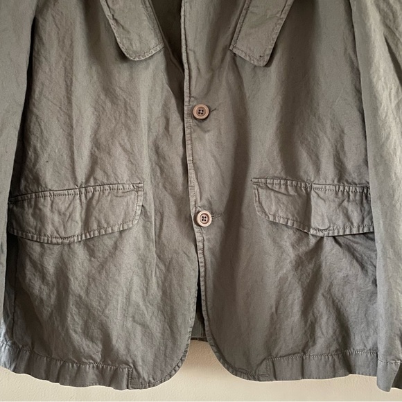 Monarchy Men’s Gray Cotton Metal Canvas Button Jacket Pockets Lined Y2K Size XL - Picture 4 of 14